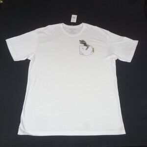 NWT FLOGROWN BABY GATOR IN POCKET WHITE  2XL T-SHIRT L488 (SPOT C PICS)